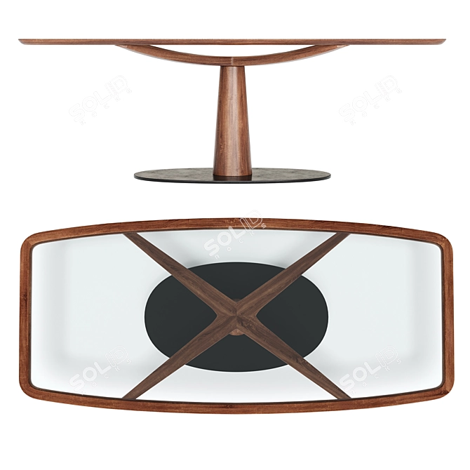 Elegant Diamante Capri Dining Set 3D model image 2