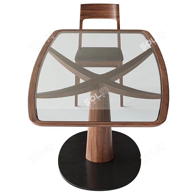 Elegant Diamante Capri Dining Set 3D model image 4