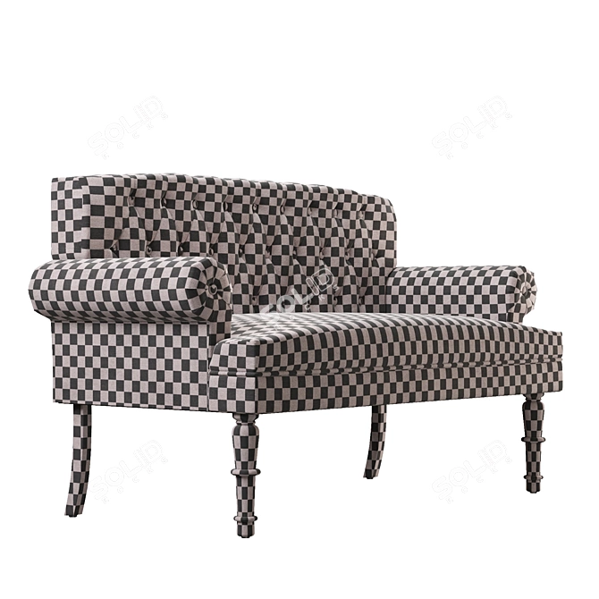 Bjorn Rolled Arm Sofa: Elegant and Comfortable Seating 3D model image 5