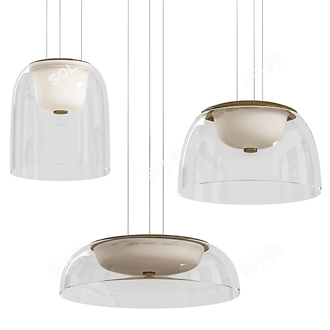 Sleek Clarity: Modern Design Lamp 3D model image 1