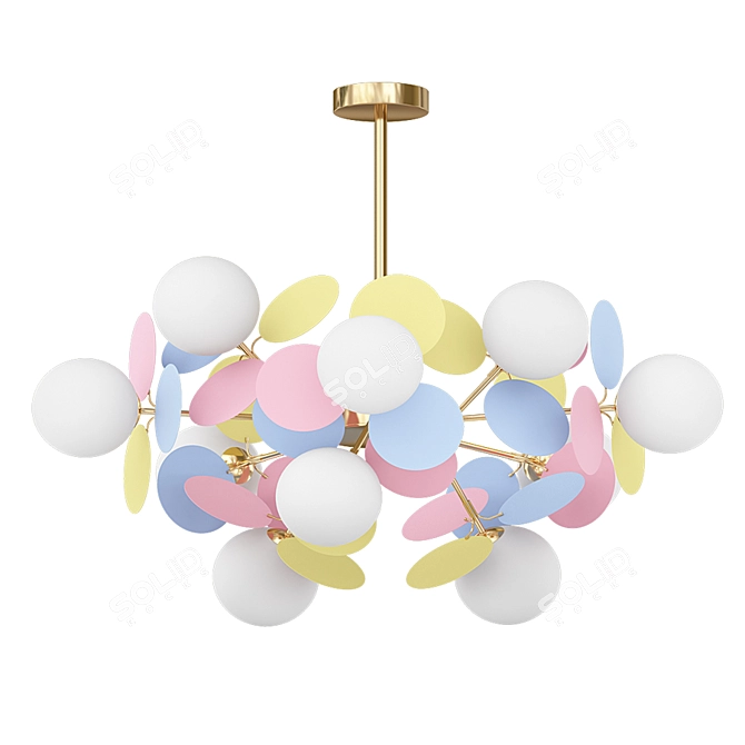 Modern Colored Decor Chandelier 3D model image 3