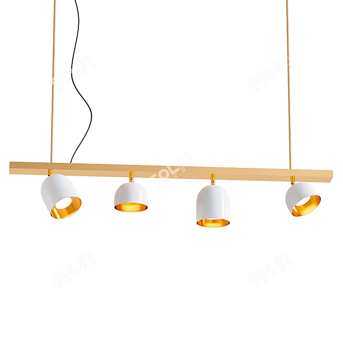 Modern Dome Suspension Light 3D model image 1