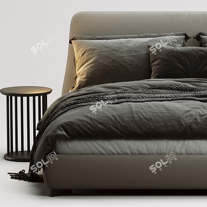 Elegant Greenwich Bed by Molteni&C 3D model image 2