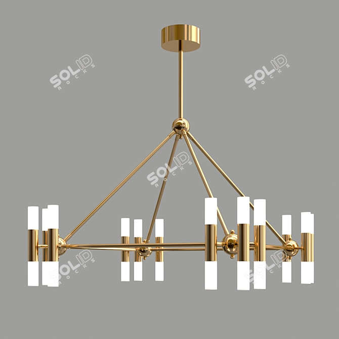 Sleek Molecular Chandeliers: GRAPHITE 3D model image 2