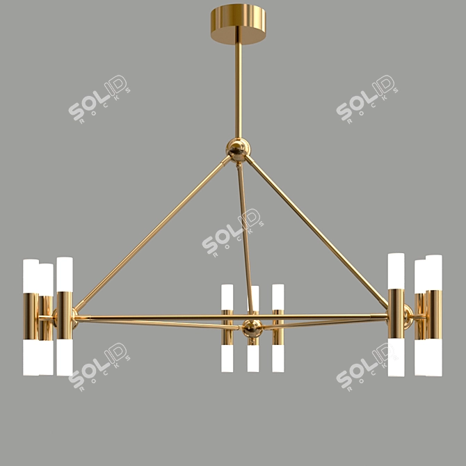 Sleek Molecular Chandeliers: GRAPHITE 3D model image 3