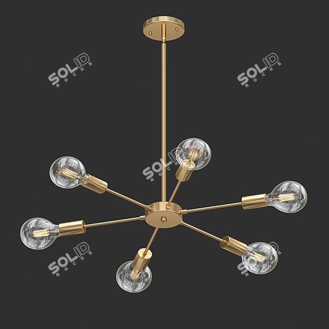 Sputnik-inspired Sphere Chandelier - Jankowski 3D model image 1