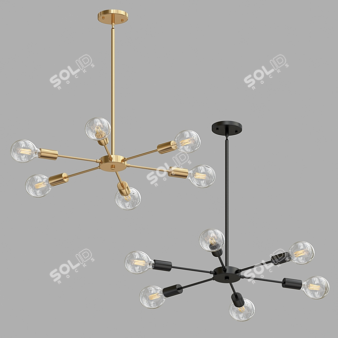 Sputnik-inspired Sphere Chandelier - Jankowski 3D model image 2