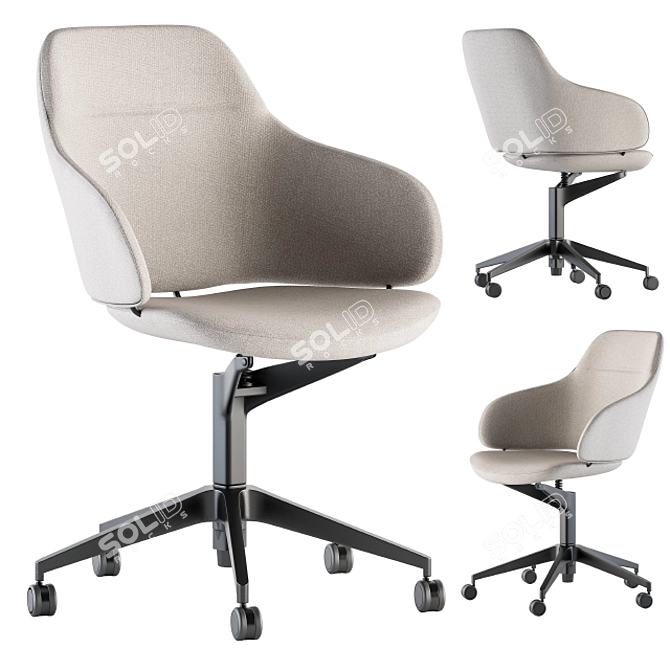 ErgoFlex Office Chair Set 3D model image 1