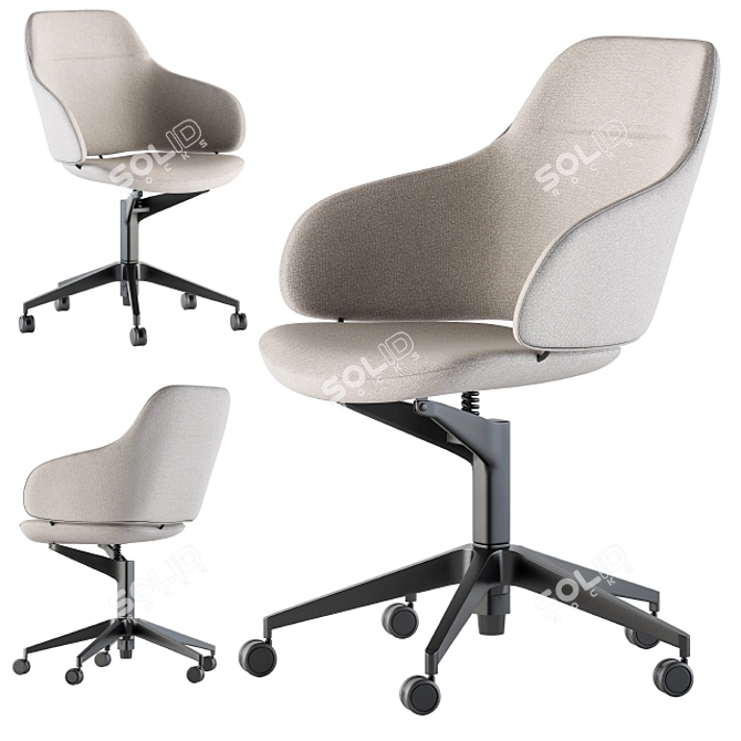 ErgoFlex Office Chair Set 3D model image 2
