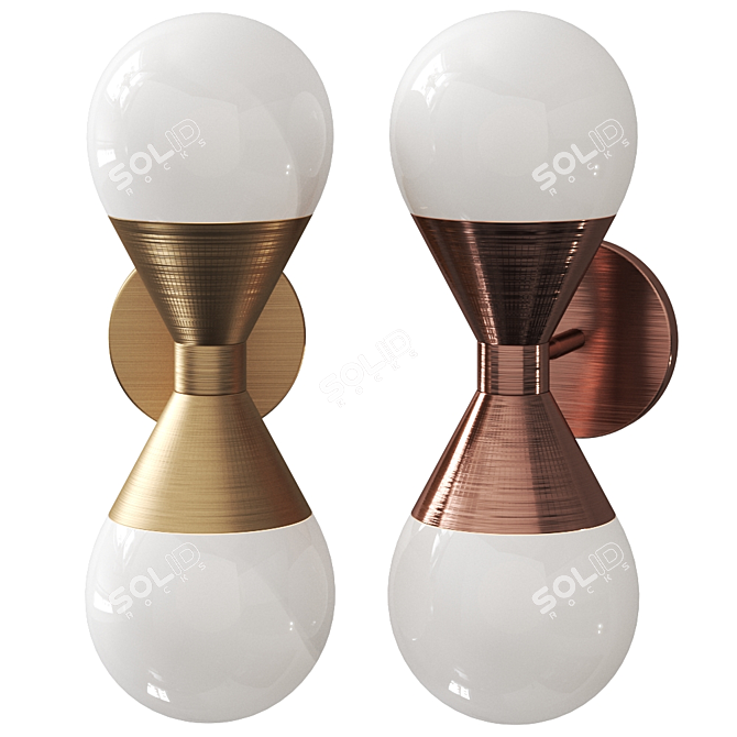 Sleek NOMAD Wall Lamp 3D model image 2