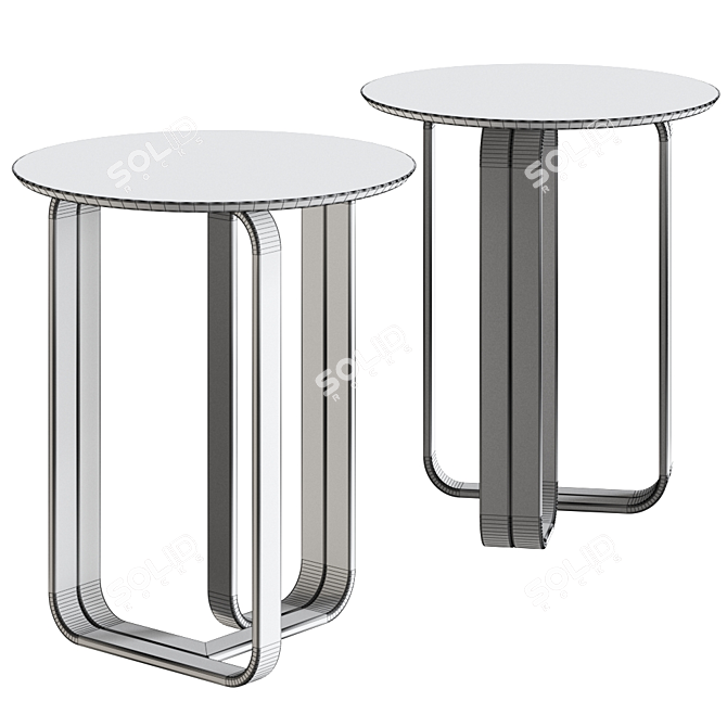 Contemporary Nova Side Table 3D model image 2