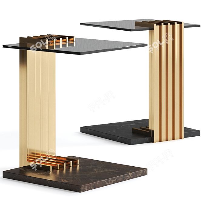 Elegant VERTIGO SIDE TABLE by Luxxu 3D model image 1