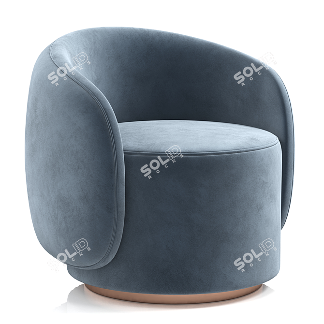 Elegant Fendi Casa Armchair 3D model image 1