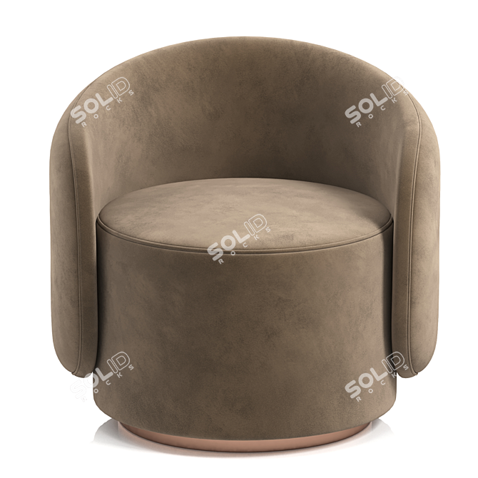 Elegant Fendi Casa Armchair 3D model image 3