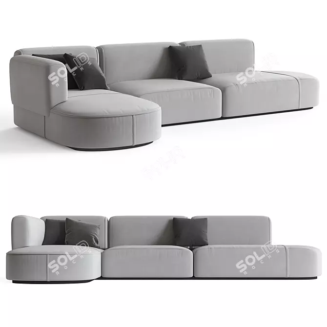 Stylish Bowy Sofa by Patricia Urquiola 3D model image 1