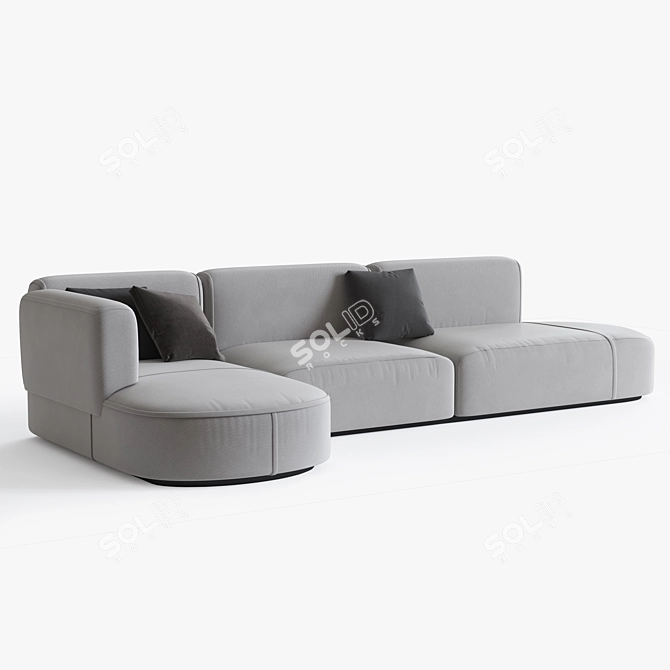 Stylish Bowy Sofa by Patricia Urquiola 3D model image 3