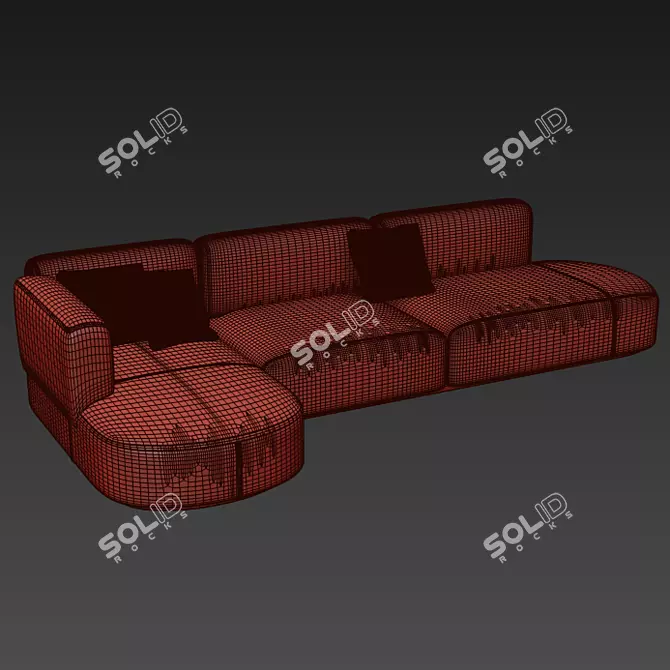 Stylish Bowy Sofa by Patricia Urquiola 3D model image 4