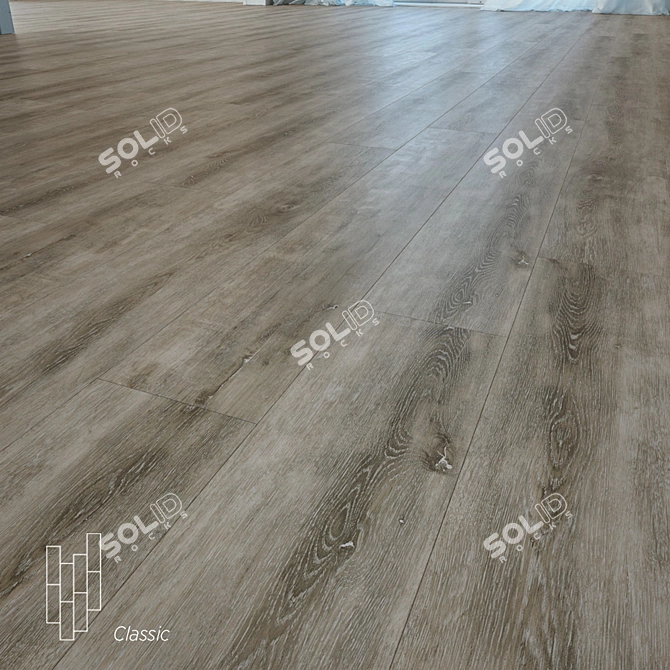 Oak Bedrock Flooring: Premium Quality, Versatile Design 3D model image 1