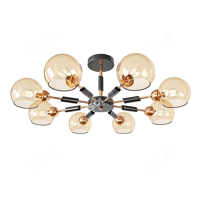 Elegant Desma Chandelier: Stunning Illumination Piece 3D model image 1