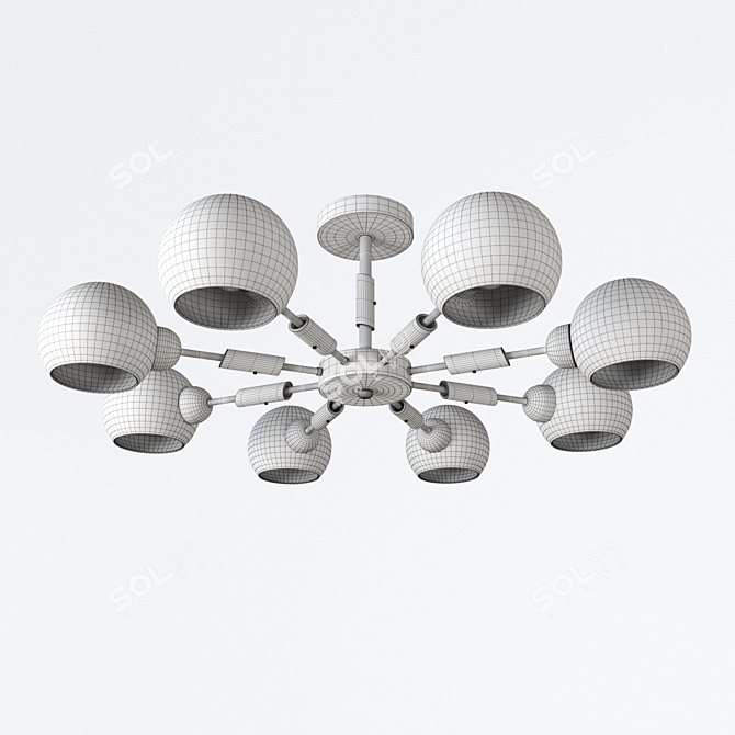 Elegant Desma Chandelier: Stunning Illumination Piece 3D model image 4