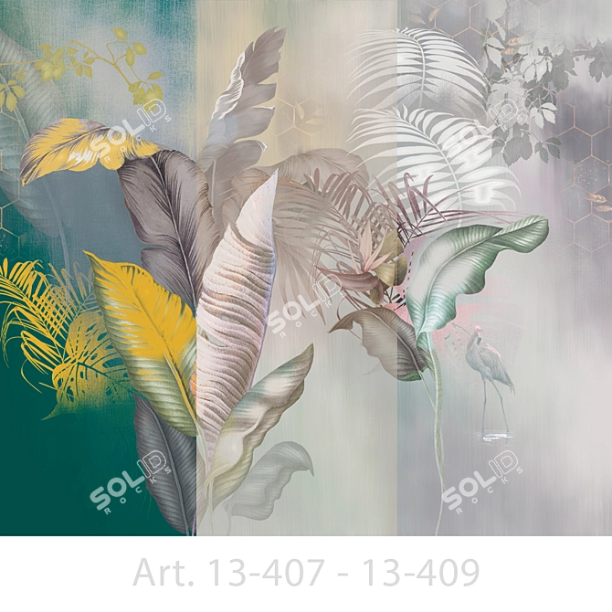 MasterFresok Photowall Murals: Customizable, Waterproof, Stunning 3D model image 1