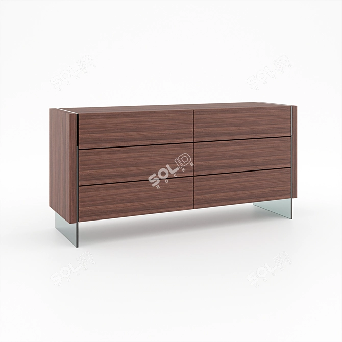 Elegant Dallas OM Dressing Table 3D model image 1