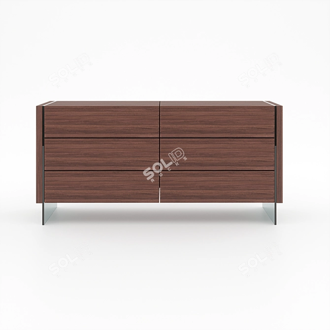 Elegant Dallas OM Dressing Table 3D model image 2