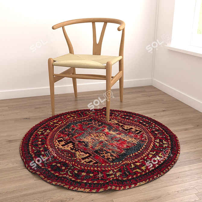 6pc Round Rugs Set 3D model image 6