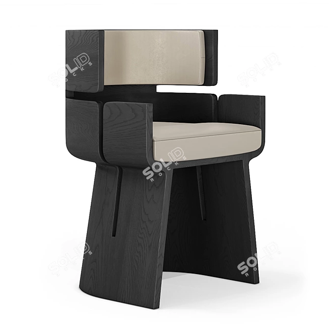 Arna Collection: Lecorce Dining Chair 3D model image 1