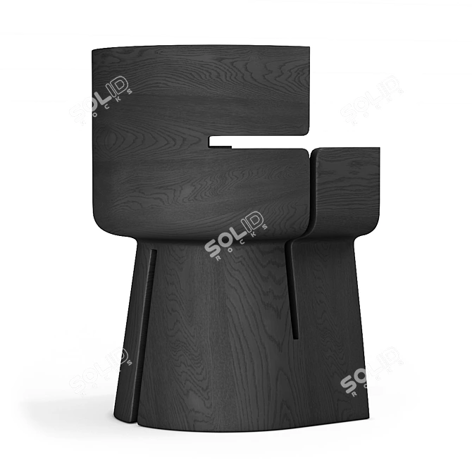 Arna Collection: Lecorce Dining Chair 3D model image 2