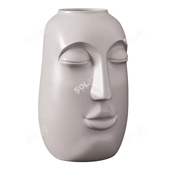 Modern Face Vases, Set of 2 3D model image 3