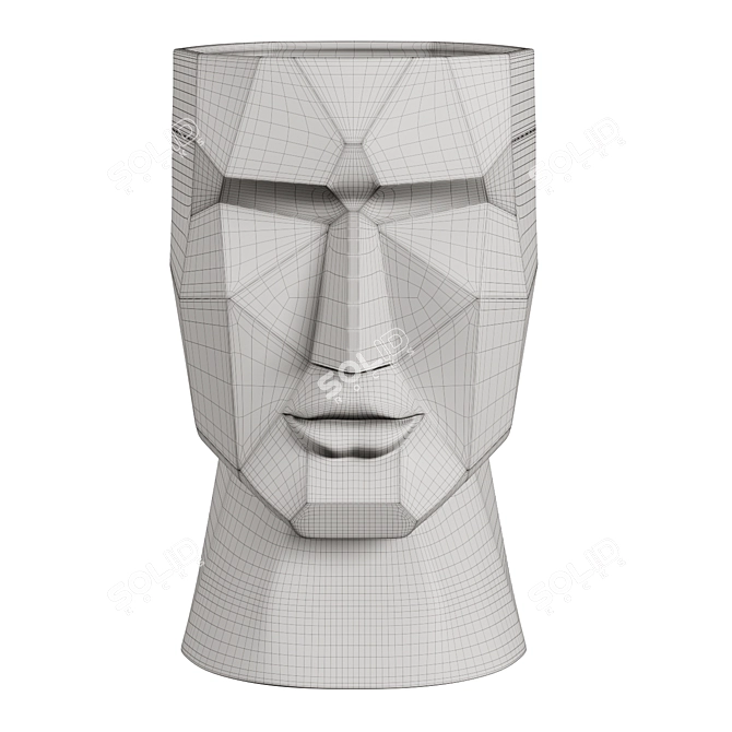 Modern Face Vases, Set of 2 3D model image 7