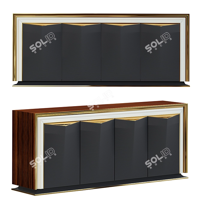 Aqua Dream Chest: Stylish Storage for Your Home 3D model image 1