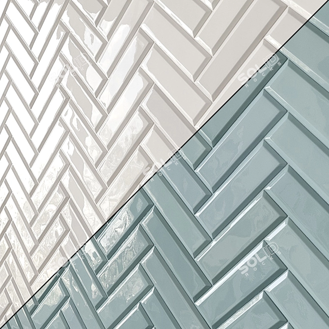 Kerama Marazzi Chord Herringbone: 16 Types of Timeless Elegance 3D model image 2