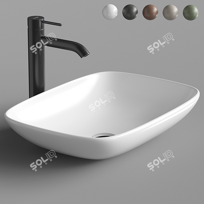 ArtCeram LA FONTANA LFL006 - Elegant Rectangular Basin 3D model image 1