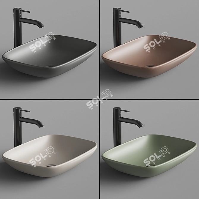 ArtCeram LA FONTANA LFL006 - Elegant Rectangular Basin 3D model image 2