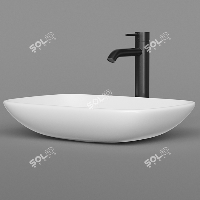 ArtCeram LA FONTANA LFL006 - Elegant Rectangular Basin 3D model image 3