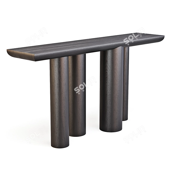 Bomen Black Console: Sleek and Modern 3D model image 1