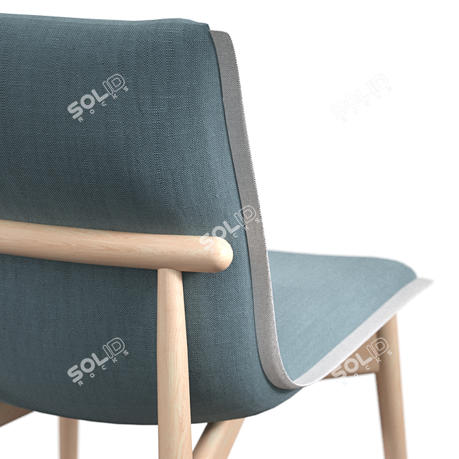 E004 Embrace Chair: Oak & White Oil 3D model image 5