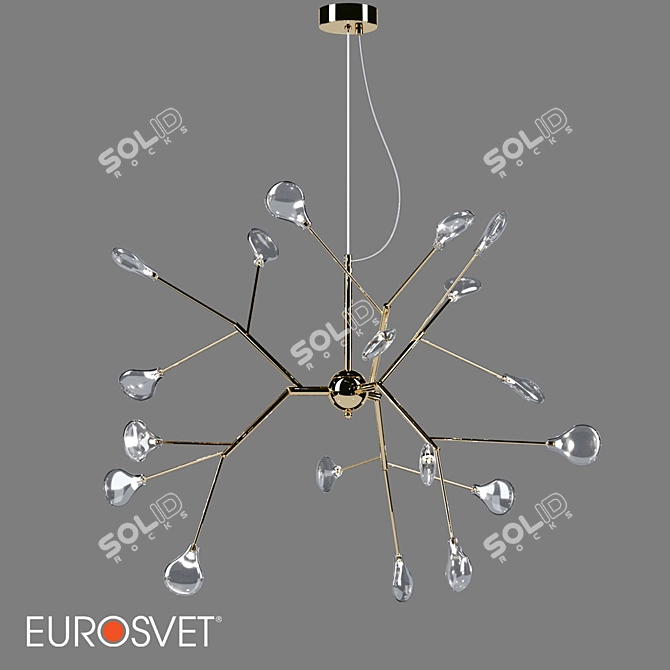 Bogate's Lamella Glass Pendant Chandelier 3D model image 1