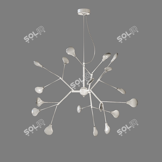 Bogate's Lamella Glass Pendant Chandelier 3D model image 2