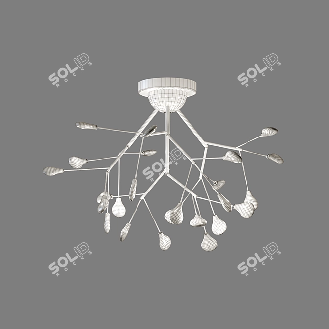 Glass Shades Chandelier by Bogates 3D model image 2