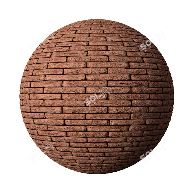 High-Quality Red Brick Texture 3D model image 1