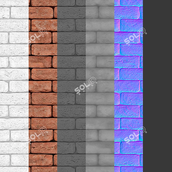 High-Quality Red Brick Texture 3D model image 3