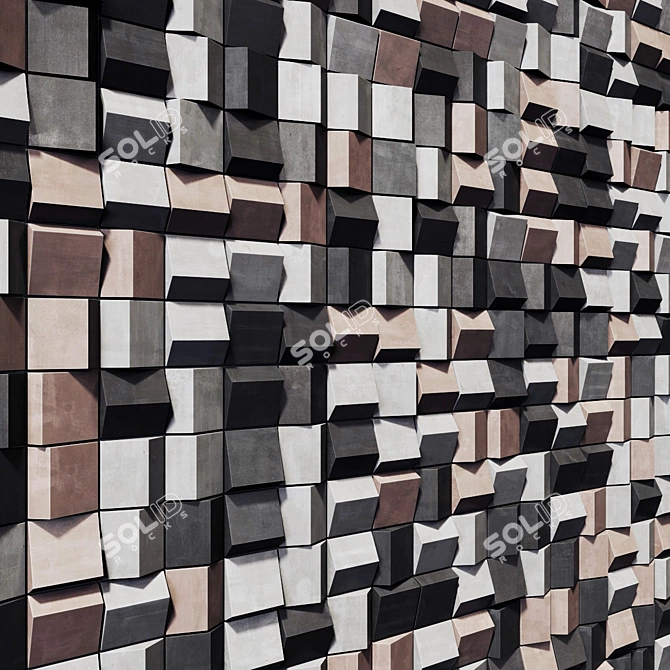 Sleek Mutina Bathroom Tile 3D model image 3