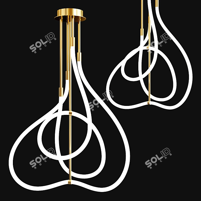 Elegance Redefined: GLORIFY C Chandelier 3D model image 1