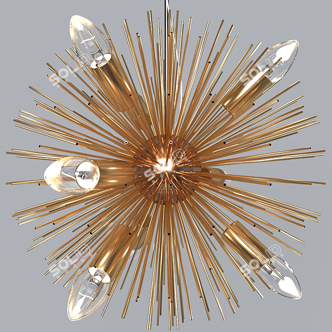 Elegant Italian Hanging Chandelier - Lussole LSP-8334 3D model image 5