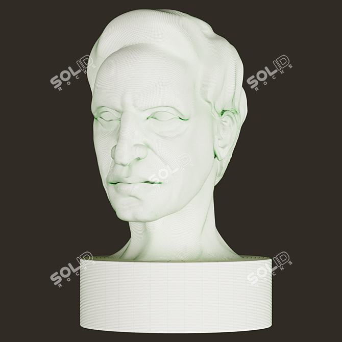 Antique Old Man Sculpture: Handcrafted, Realistic Design 3D model image 5