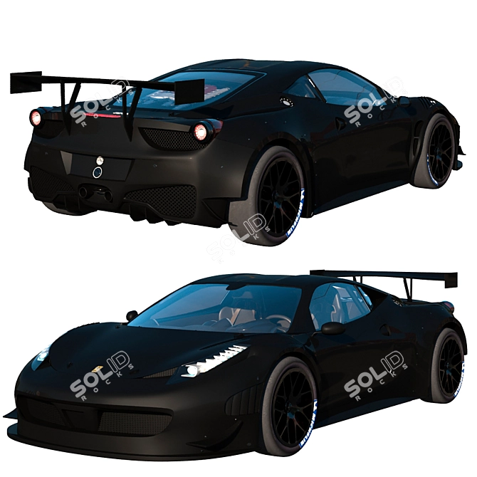 Ferrari 458 GT3: 2015 Racing Powerhouse 3D model image 2