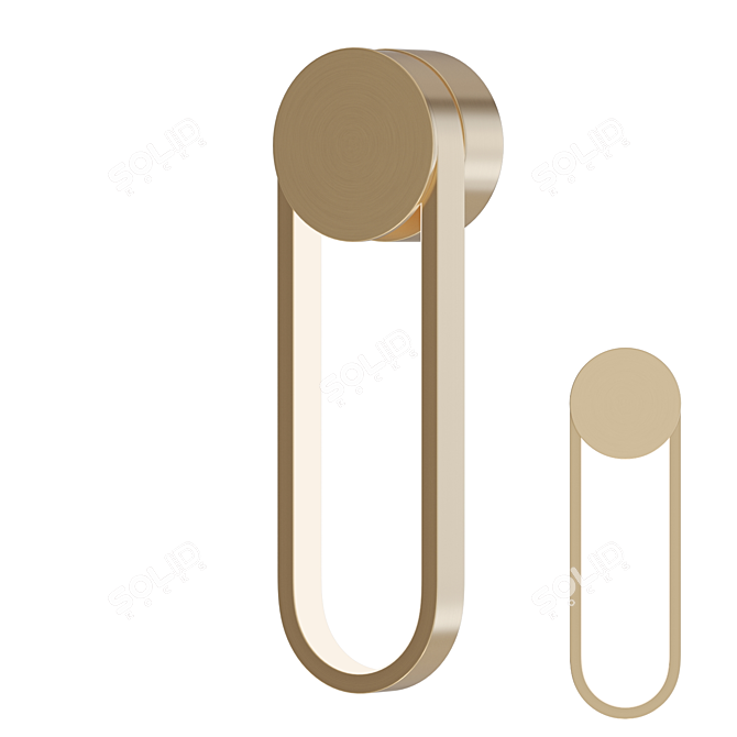 Sleek LED Wall Lamp 3D model image 1